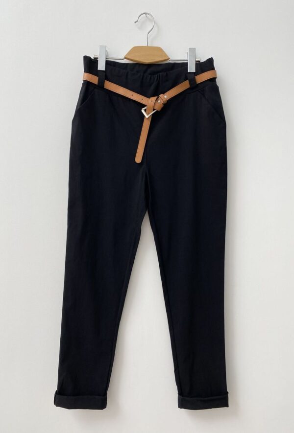 Pantalon stretch, ceinture